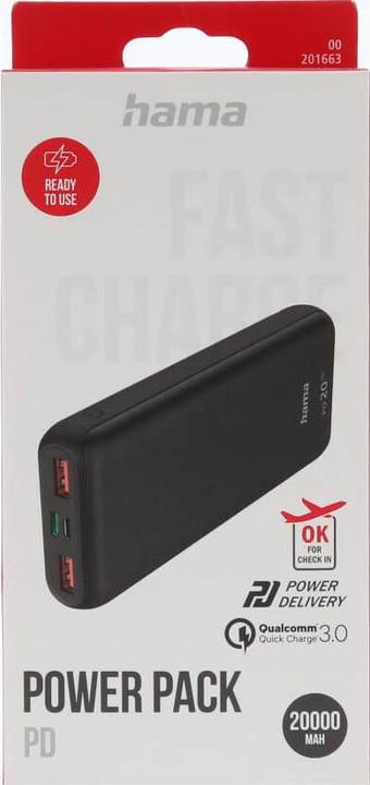 Image du produit Hama PD20-HD (20000 mAh, 18 W, 74 Wh)