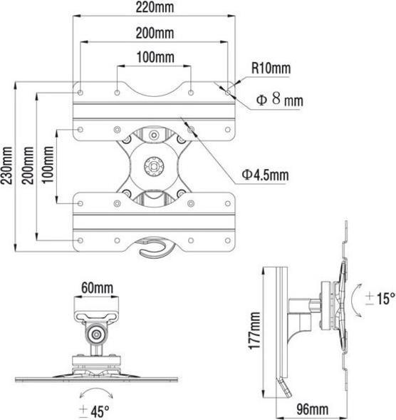 Actual product image Titan Bti 8020 (Wall, 43", 25 kg)