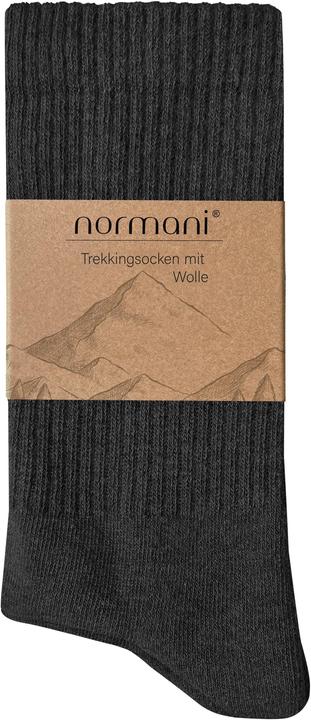 Immagine prodotto Normani 4 Trekkingwollsocken mit Polstersohle und Komfortbund (confezione da 4, 39 - 42)