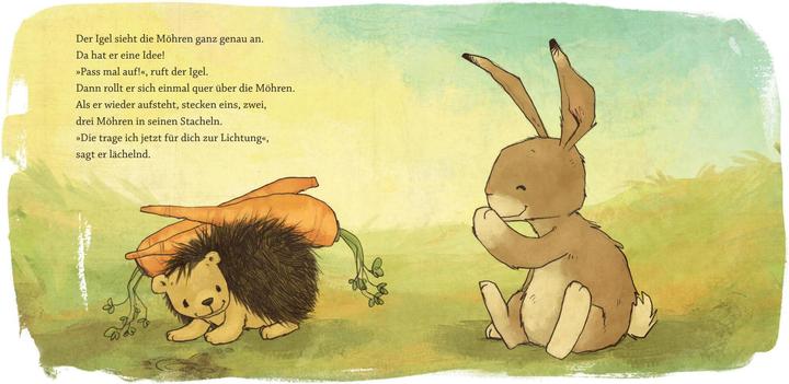 Actual product image Hase, Igel und 1, 2, 3 Möhren (Pappbilderbuch) (German, Michael Engler, 2021)