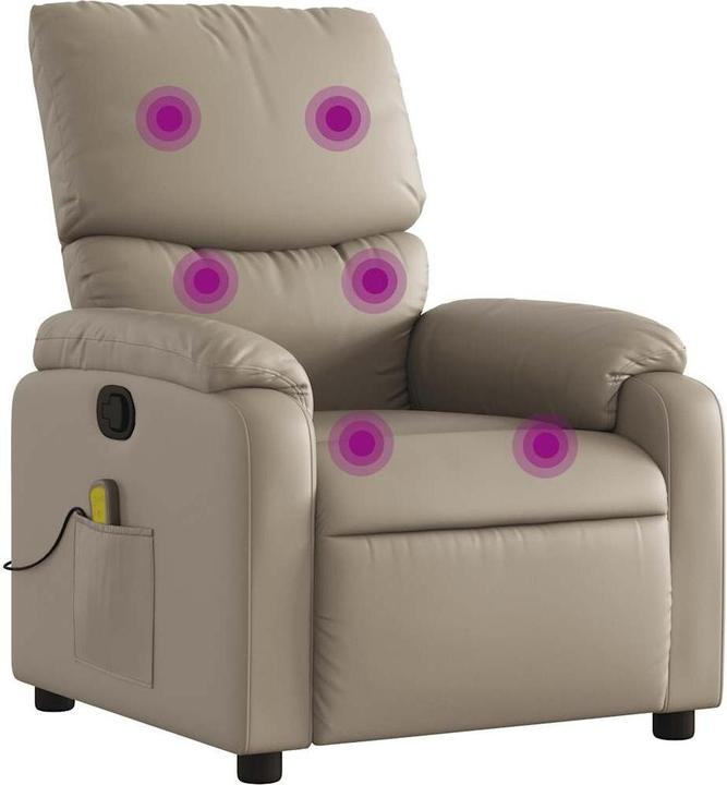 Image du produit VidaXL Fauteuil de massage Cappuccino Marron Similicuir,Couleur