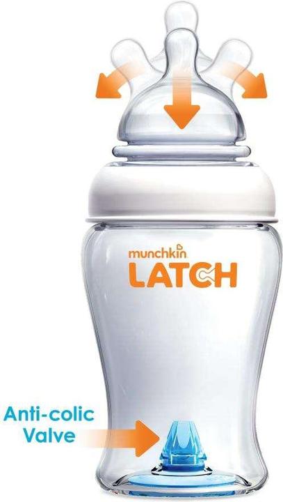 Produktbild Munchkin LATCH 2 Stück Babyflasche 240ml mit Anti-Kolik-Ventil (240 ml)