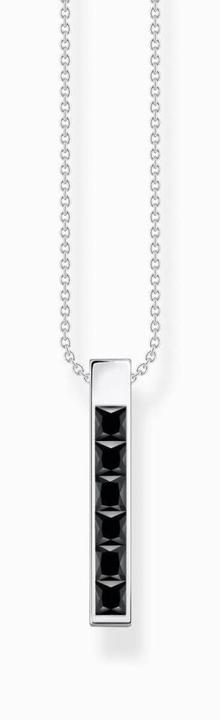 Produktbild Thomas Sabo Kette schwarze Steine silber (925er Silber, 40 - 45 cm)