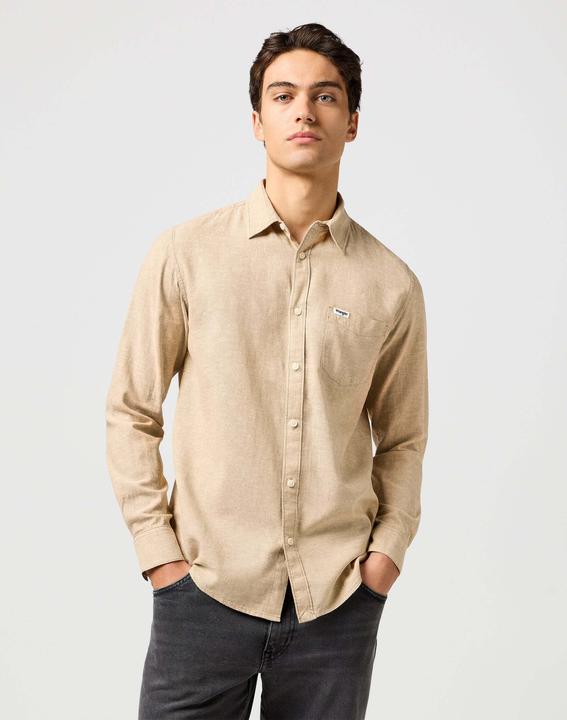 Wrangler Leinenhemd 1 Pkt Shirt