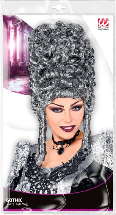 Produktbild Widmann Extra hohe Gothic Lady Perücke Grau