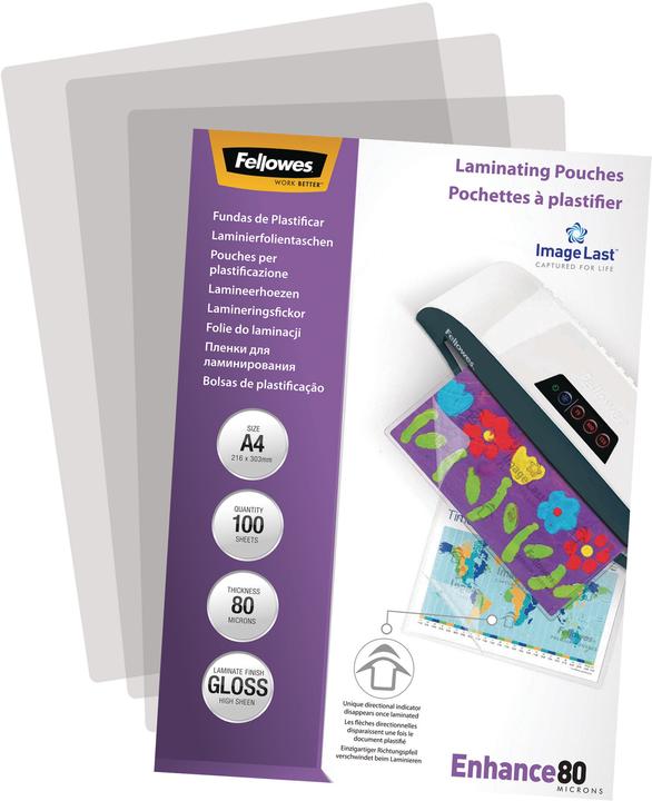Produktbild Fellowes Enhance 80 (A4, 100 Stück, 80 µm)