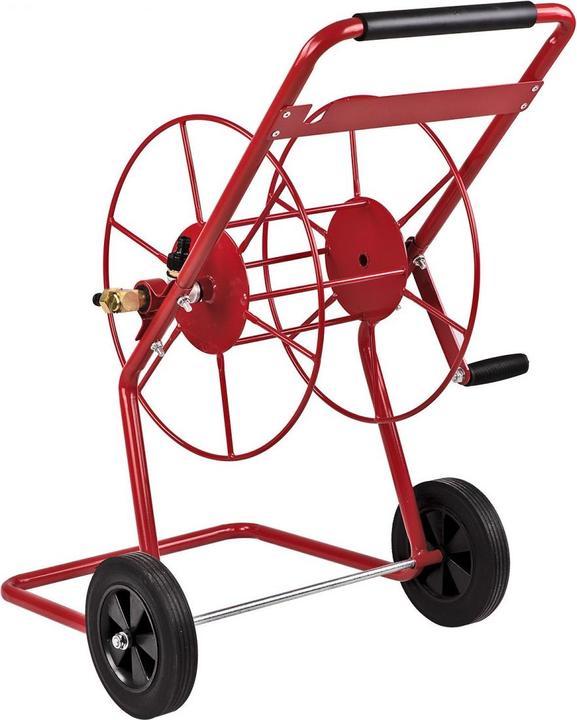 Image du produit Dema Metall Schlauchwagen Gartenschlauch Wasserschlauch Wagen rot mit 3/4" Adapter (55 m)