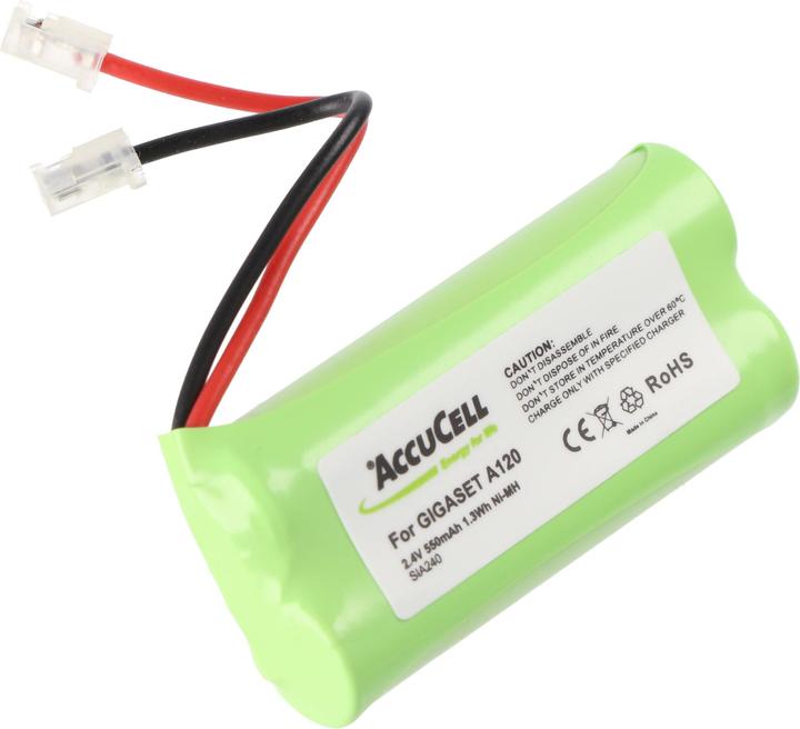 Image du produit AccuCell batterie adaptée pour Siemens Gigaset A140, A240, A245 avec jusqu'à 700mAh