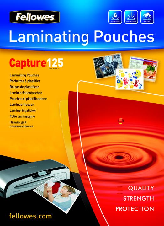 Actual product image Fellowes Capture 125, 75x105mm (ID card format, 100 Piece, 125 µm)