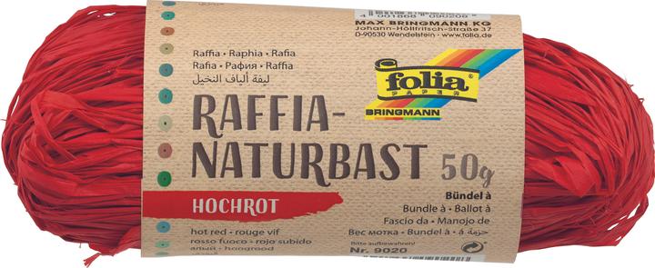 Produktbild Folia Bringmann Naturbast Raffia 50g Hochrot (Geschenkband)