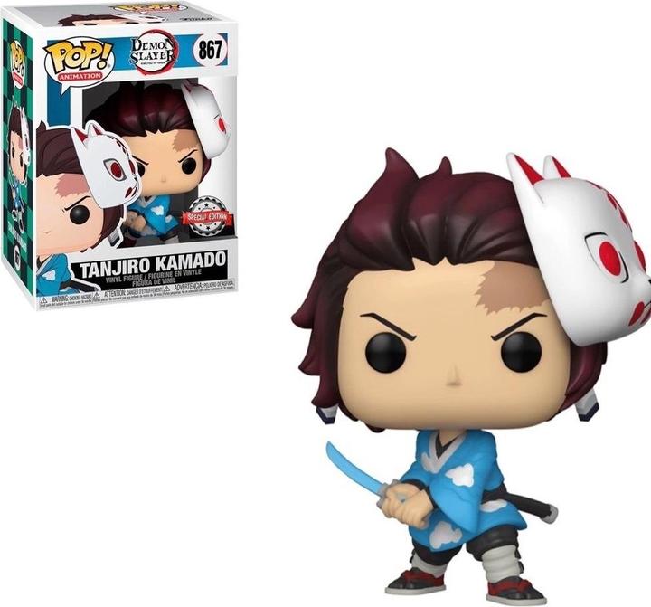 Actual product image Funko POP! Demon Slayer Tanjiro Kamado (With Mask) Exclusive