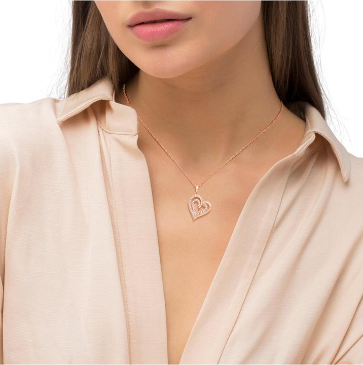 Image du produit Amor Collier coeur de 45 cm (Argent)