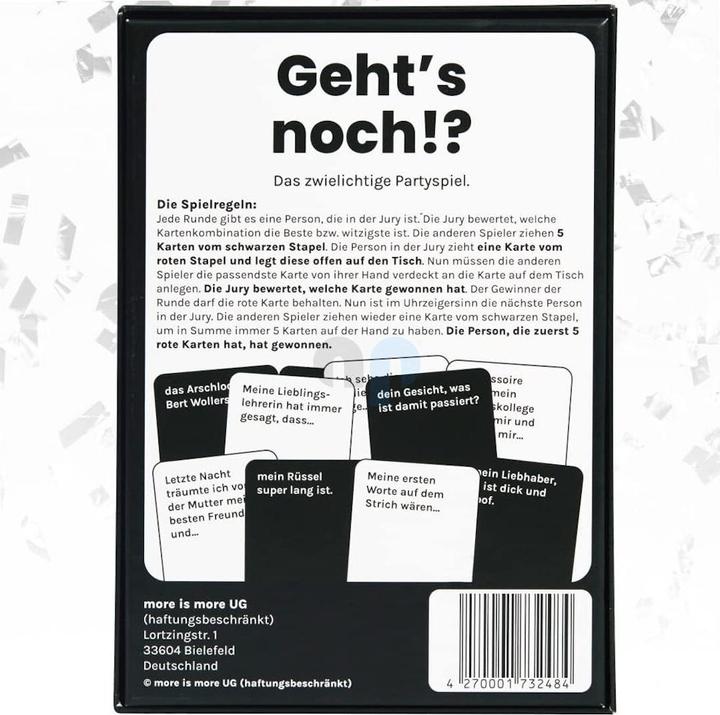 Produktbild More is more Geht's noch!? - das zwielichtige Partyspiel (Deutsch)
