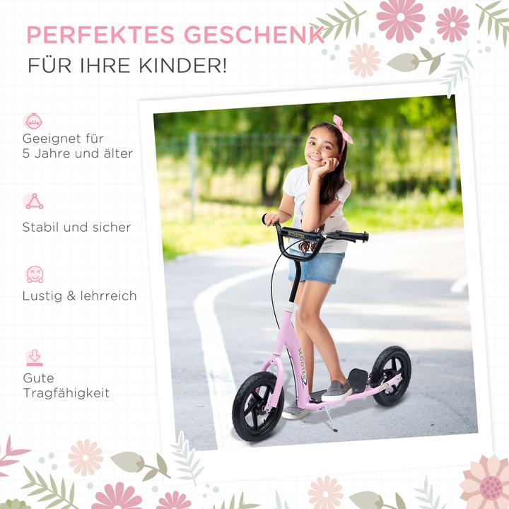 Image du produit Homcom Trottinette Antidérapante, support de vélo en métal pour le stationnement