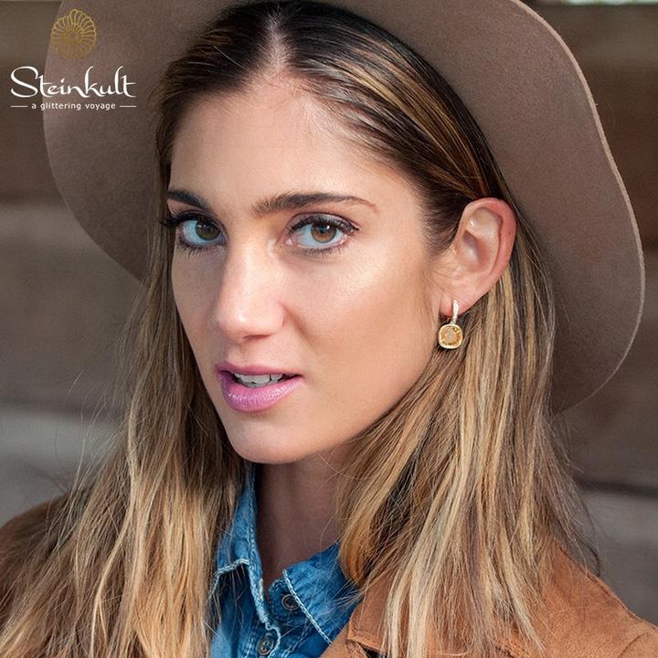 Image du produit Steinkult Boucles d'oreilles avec cristaux taillés "Dana (Cristallin)