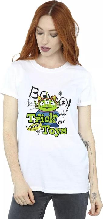 Actual product image Toy Story Womens/Ladies Trick Or Toys Alien Cotton Boyfriend Halloween T-Shirt (S)