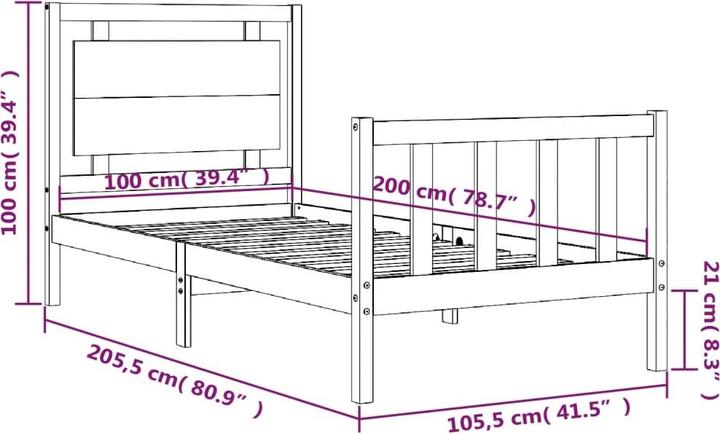 Actual product image VidaXL Adham (100 x 200 cm)