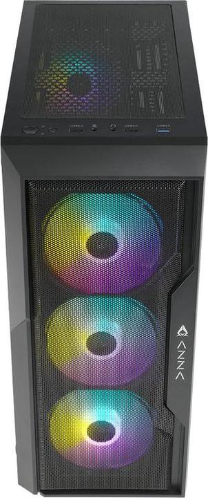 Actual product image Azza Boitier Moyen Tour ATX Fighter RGB avec panneau vitré (Noir) (ATX, ITX, mATX)
