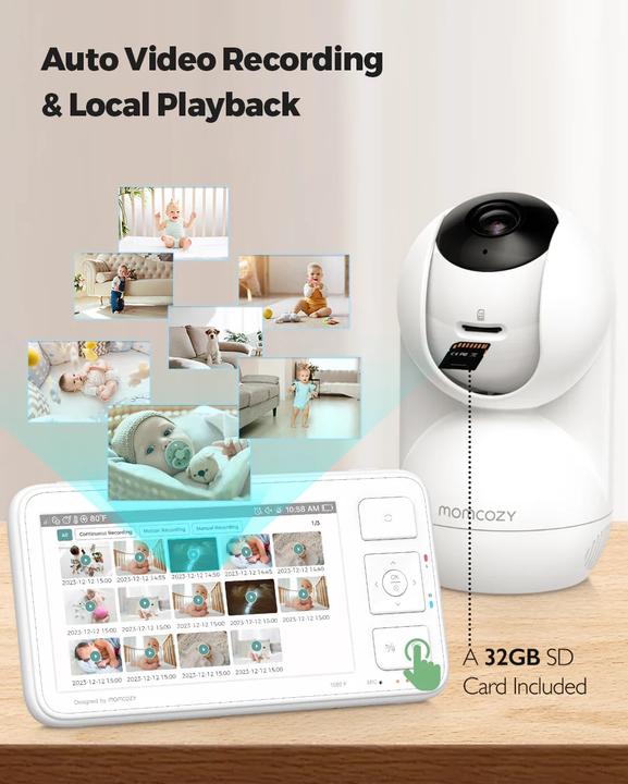Actual product image Momcozy Video-Babyphone BM03 5,5" (Video & Audio, 300 m)
