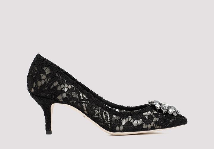 Immagine prodotto Dolce & Gabbana bellucci black lace pumps with crystal application (36)