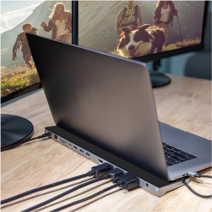 Immagine prodotto j5Create Triple Display Dock (USB-C, USB-A, 12 Porti)