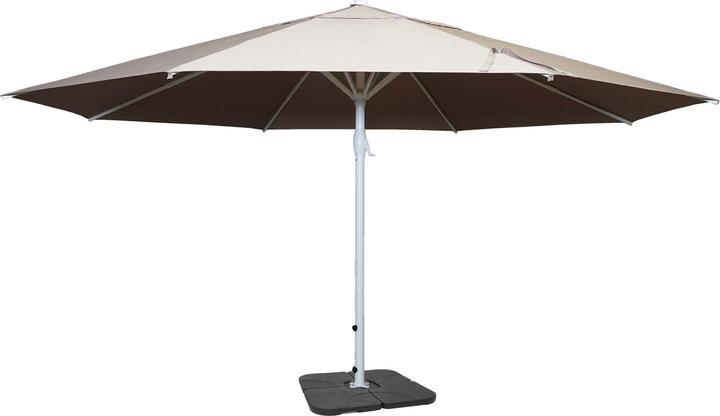 Immagine prodotto Mendler Ombrellone Meran II, ombrellone da gastronomia, Ø 5m poliestere/palo in alluminio bianco 28kg - (5 m)