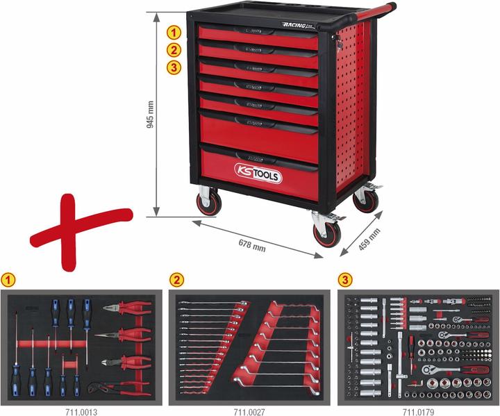 Actual product image KS Tools RACINGline workshop trolley (215 x)