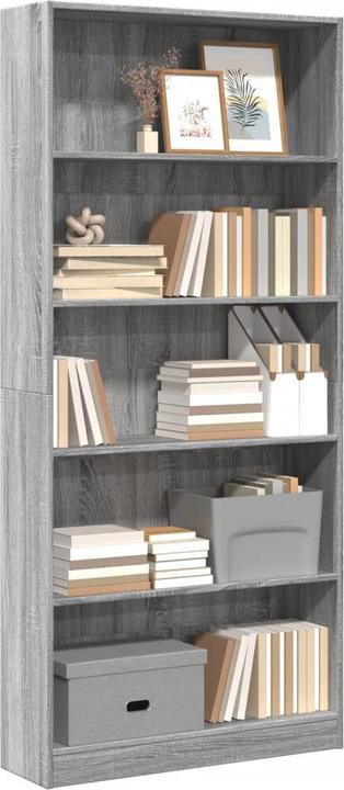 Image du produit VidaXL Bücherregal Regal Standregal Büroregal Aufbewahrungsregal Grau Sonoma (80 x 24 x 176 cm)