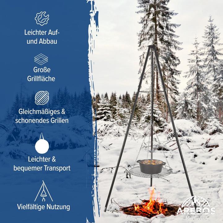 Immagine prodotto Arebos Griglia girevole per barbecue (90 cm)