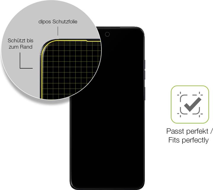 Actual product image Dipos Full Cover Screen Protector Matte (1 Piece, Motorola Moto E)