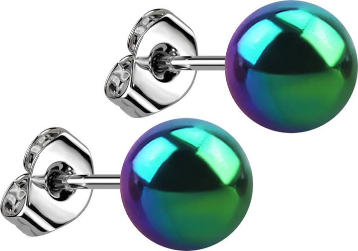 Image du produit Star Piercing Boucles d'oreilles avec boule de couleur (sans laiton, Acier chirurgical 316L)