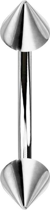 Produktbild Star Piercing Banane silber mit zwei Cones (Chirurgenstahl 316L, ohne Messing)