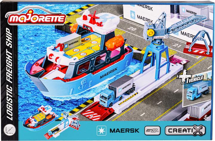 Immagine prodotto Majorette Nave merci Creatix Logistic+1 veicolo