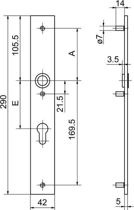 Actual product image Glutz Outside door signs easyfix (Door plate set)