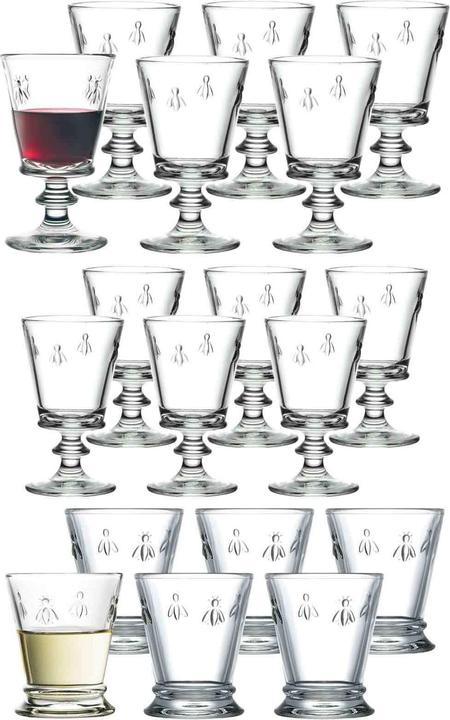 La Rochère Wein- und Wassergläserset Biene (35 cl, 18 Gläser, Weingläser Set)