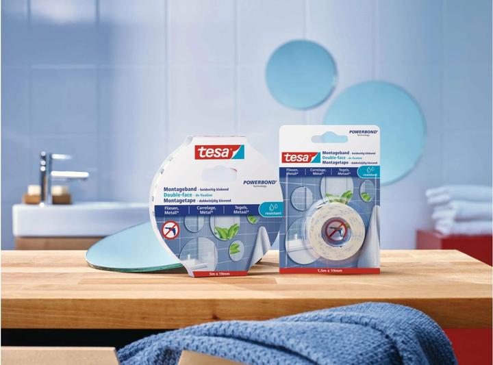 Actual product image tesa Powerbond double-sided mounting tape for tiles & metal (19 mm)