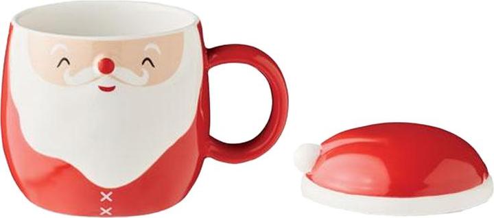 Immagine prodotto MidOcean Babbo Natale Ceramic 370 ml Tazza con Coperchio (370 ml, 1 x)