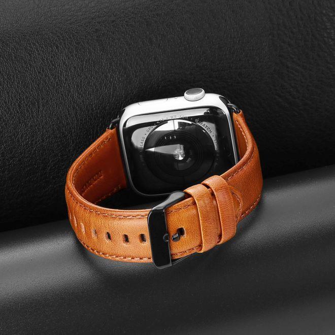 Image du produit Dux Ducis Business Series Bracelet de remplacement en cuir véritable (40 mm, 38 mm, 41 mm, Cuir véritable, Apple Watch Series 2, Apple Watch Series 3, Apple Watch Series 1, Apple Watch Series 4, Apple Watch Series 5, Apple Watch Series 6, Apple Watch Series 7, Apple Watch Series 8, Apple Watch Series 9, Apple Watch SE)