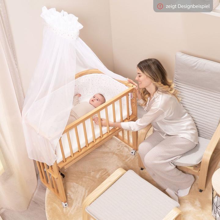 Immagine prodotto Babybay Baldacchino e bastoni per baldacchino Protezione antizanzare e baldacchino per tutti i letti a due