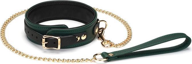 Actual product image Liebe Seele Mossy Chic - Leder Halsband mit Leine