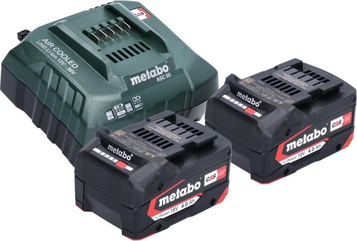 Actual product image Metabo MS 18 LTX 15 Akku Gehölzsäge 18 V 15 cm 5 m/s + 2x Akku 4,0 Ah + Ladegerät + metaBOX (Battery chain saw)