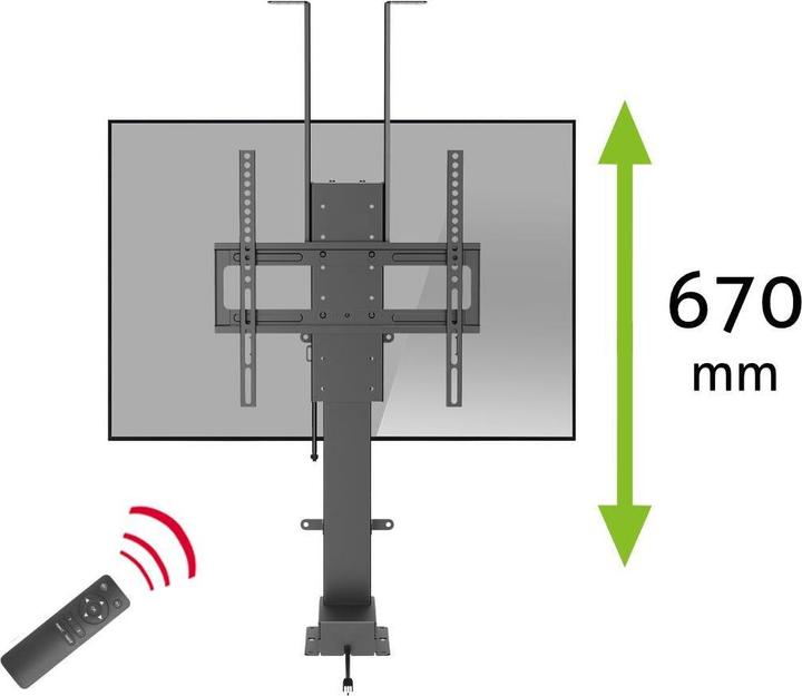 Produktbild MonLines MLS005B Einbau TV Lift 32-48Zoll elektrisch, 640 Hub, schwarz (48", 640 kg)