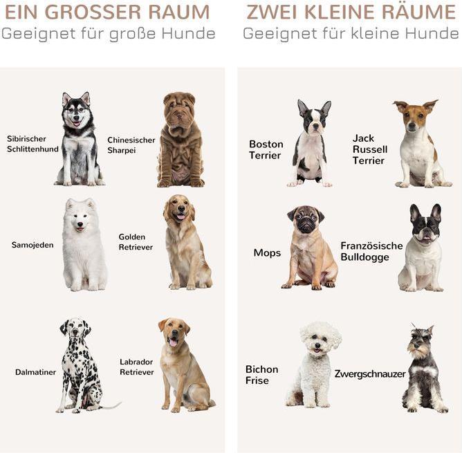Produktbild Swisshandel24 Hundekäfig Haustierkäfig mit herausnehmbarem Trennwand Hundebox Tierkäfig Hundehütte innen Dunkelwal (Hundezwinger)