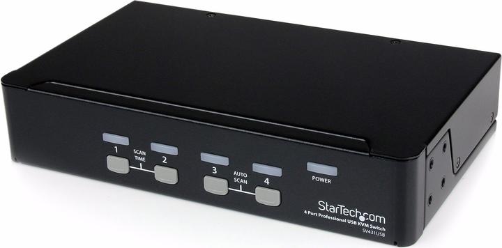StarTech 4 Port VGA USB KVM Switch with Hub - Professional VGA KVM Switcher