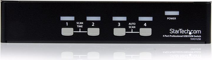 Image du produit StarTech Commutateur KVM VGA USB 4 ports avec hub - Commutateur KVM VGA professionnel