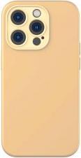 Actual product image Baseus Liquid Silica Gel Case for iPhone 14 Pro Max (Sunglow)+ tempered glass + cleaning kit (Apple iPhone 14 Pro Max)
