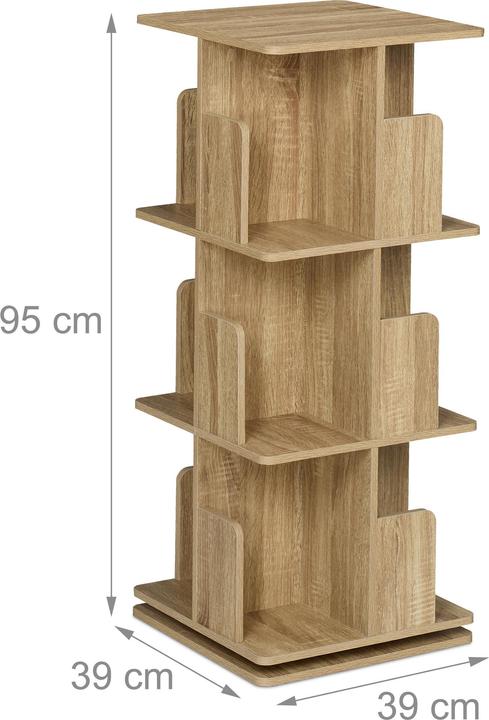 Actual product image Relaxdays Rotating Bookcase