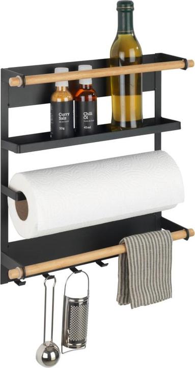 Wenko Etagère de cuisine magnétique Magna noir