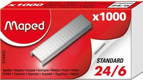 Produktbild Maped Heftklammern 24/6, verzinkt, Kleinpackung (1 x)