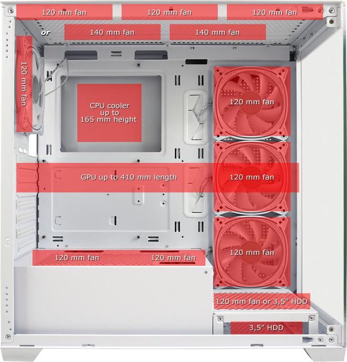 Immagine prodotto LC-Power Case Gaming LC-715W-ON Seamless Pale X (Mini-ITX, ATX)